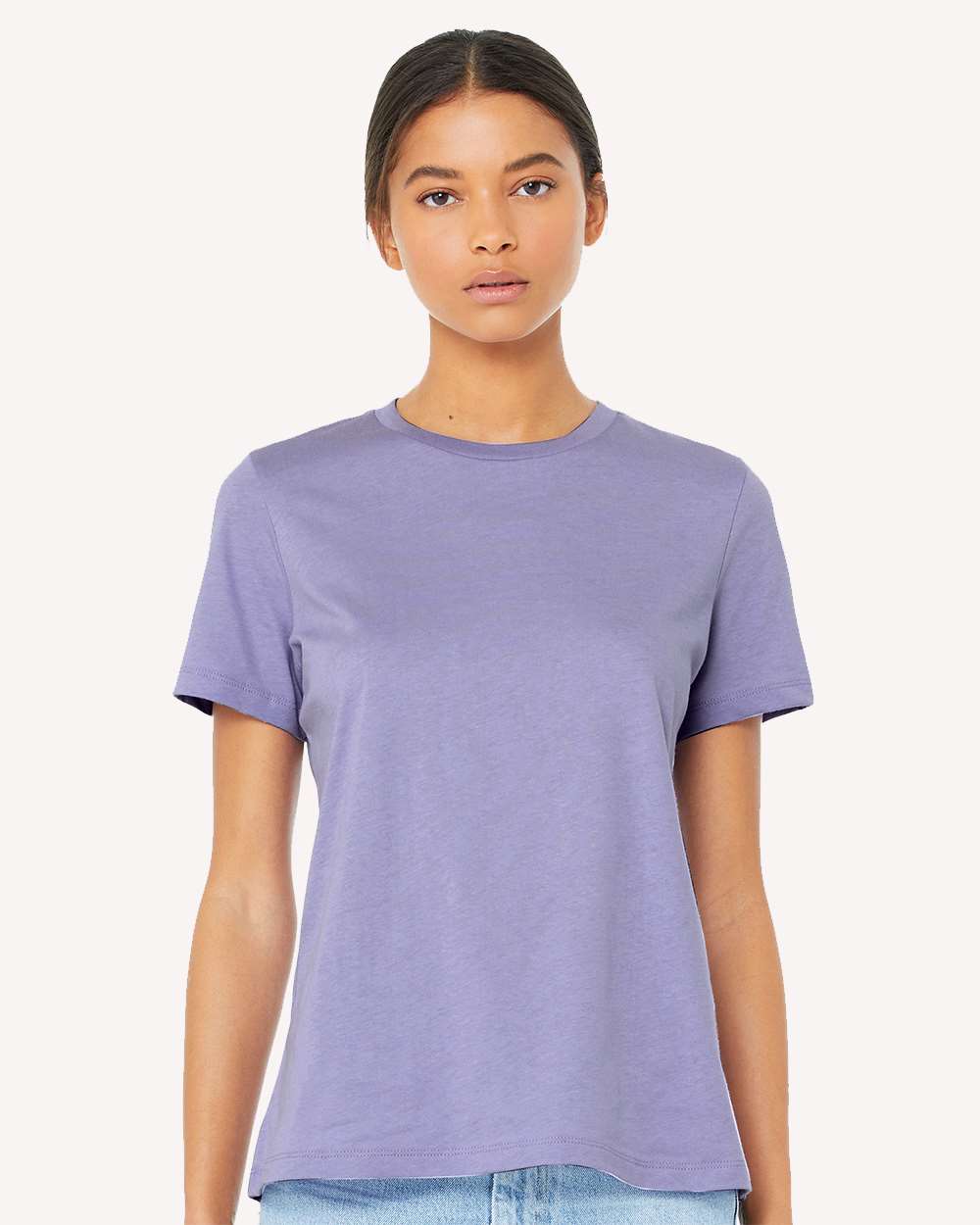 SOLID RELAXED FIT TEE - WOMEN